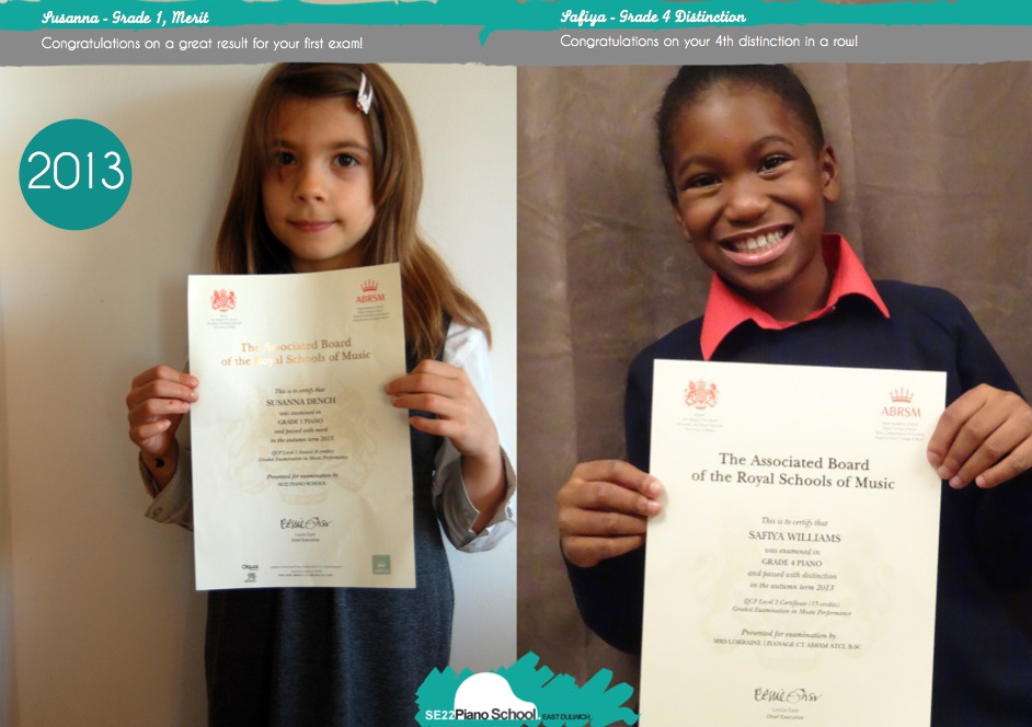 Click to view our recent ABRSM exam results and certificates