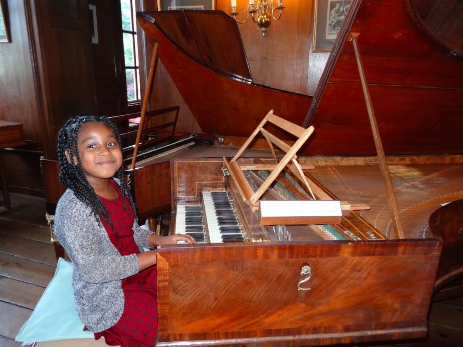 Alanna plays the Blasser harpsichord