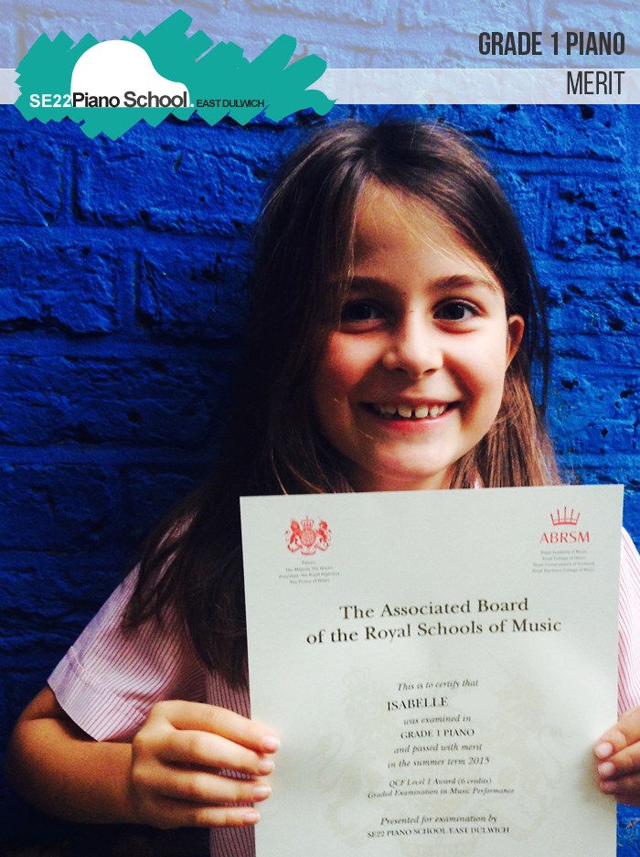 ABRSM Grade 1 Merit Summer 2015