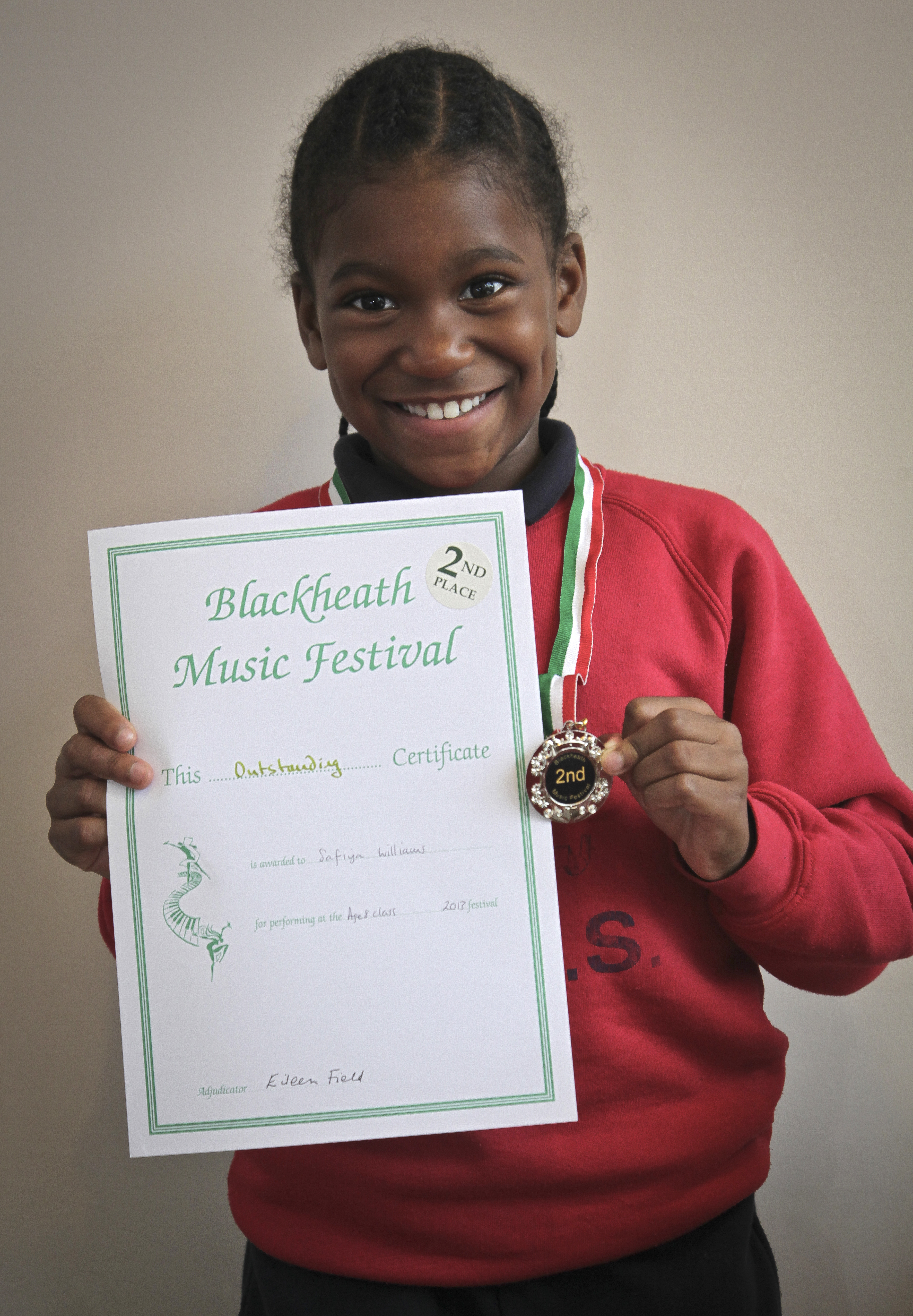 Croydon Festival, 1st place