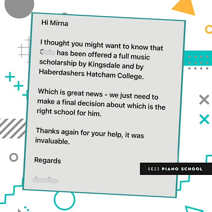 Kingsdale Haberdashers Hatcham Music Scholarship Feedback